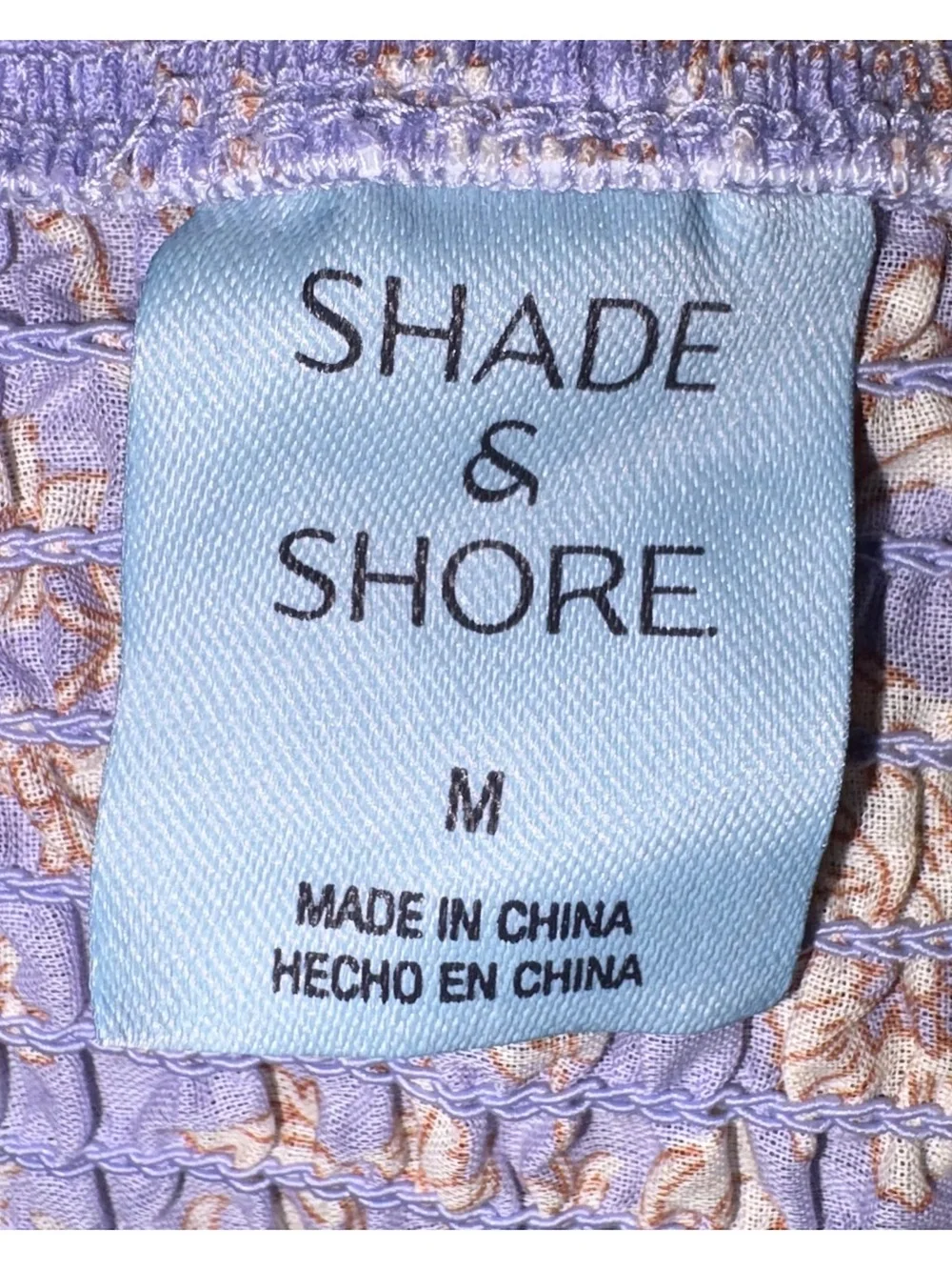 Shade & Shore Paisley Print Swim Cover Up Dress (Lilac - Size Medium)